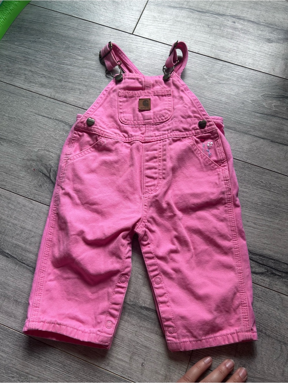 Carhartt Bright Pink Toddler Overalls